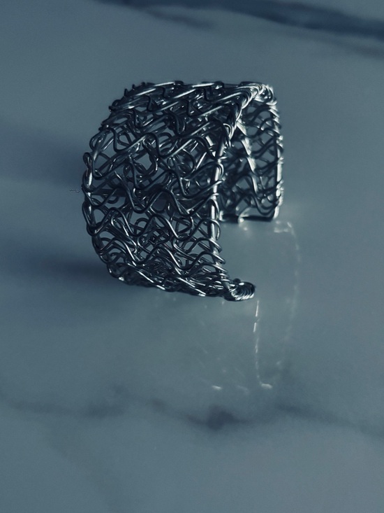 Other - Silver Mesh Wire Cuff Bracelet - Modern Men’s Accessory